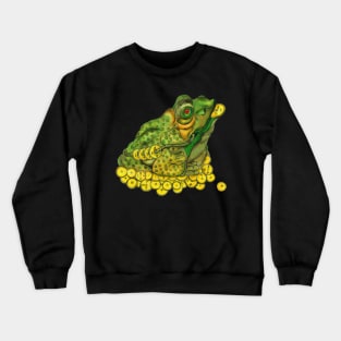 Feng Shui Money Frog for Good Luck Crewneck Sweatshirt